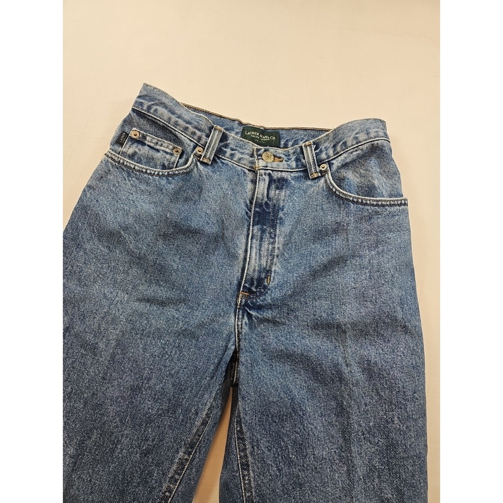 Ralph Lauren Jeans Womens 6P PETITE Blue Denim Straight Leg Retro 28x29